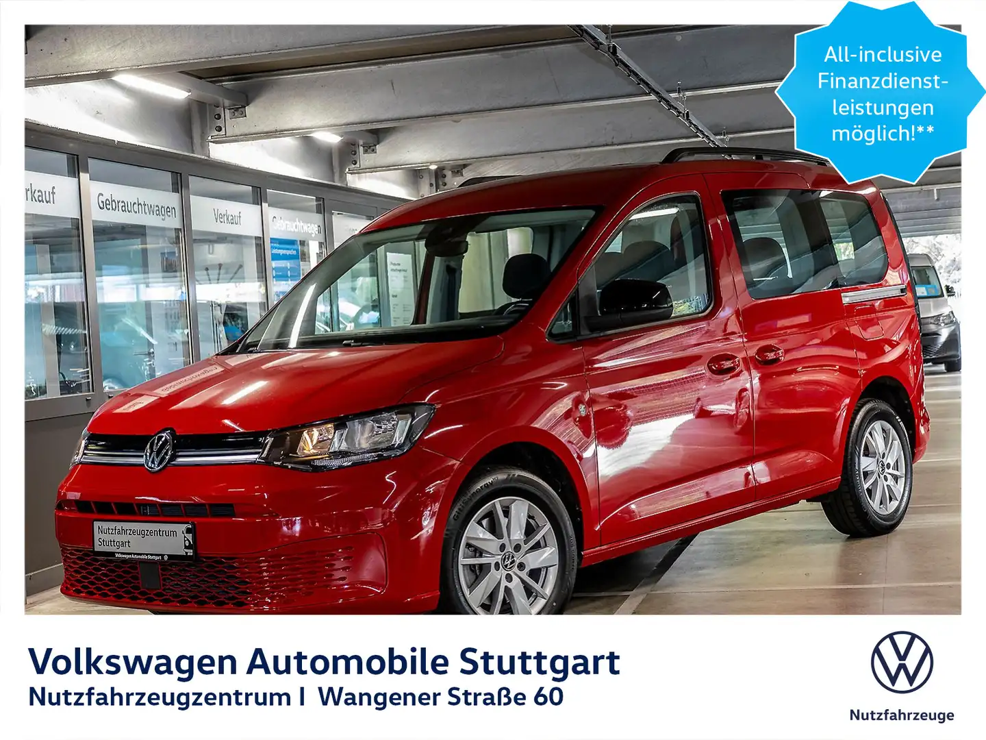 Volkswagen Caddy Life DSG 2.0 TDI Euro 6d ISC FCM Rot - 1