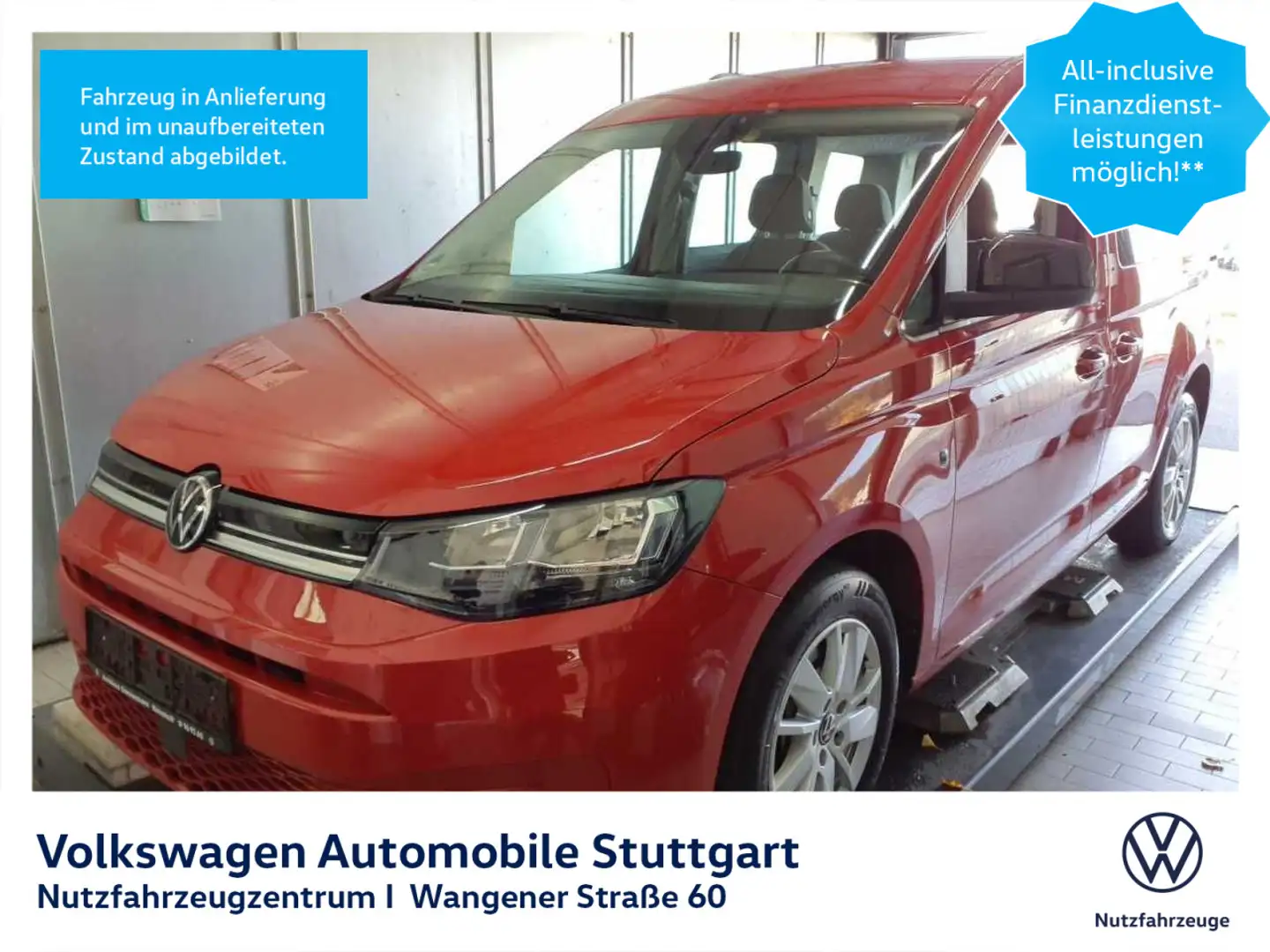 Volkswagen Caddy Life DSG 2.0 TDI Euro 6d ISC FCM Rot - 1