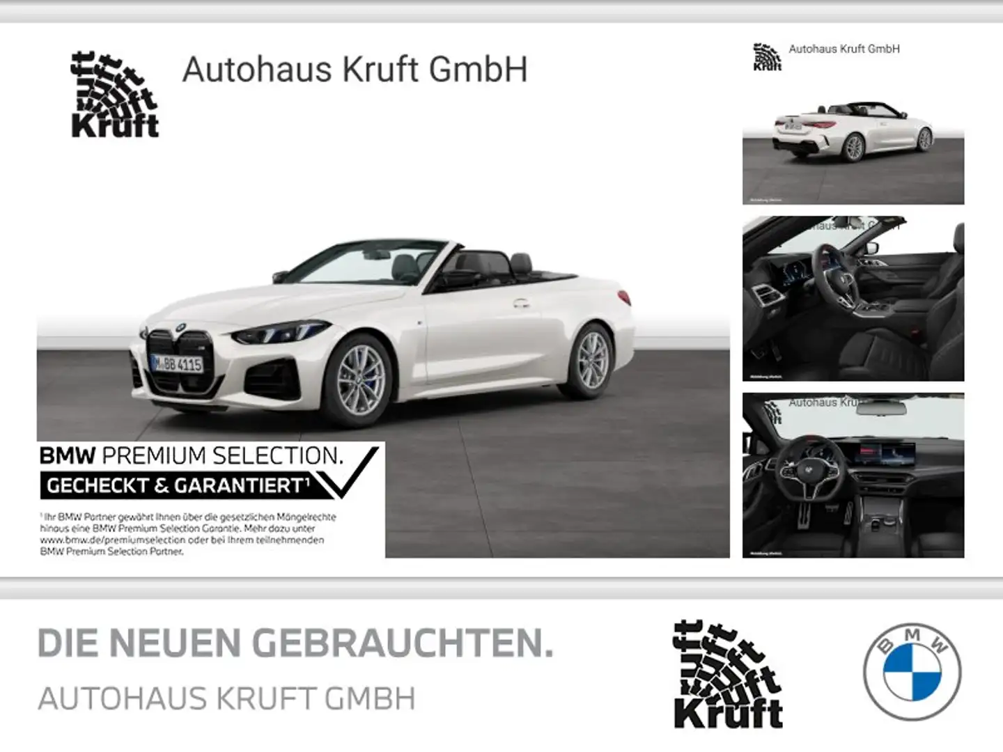 BMW 440 M440i xDrive Cabrio M SPORT+STANDHZ+KAMERA+HUD+ACC Weiß - 1