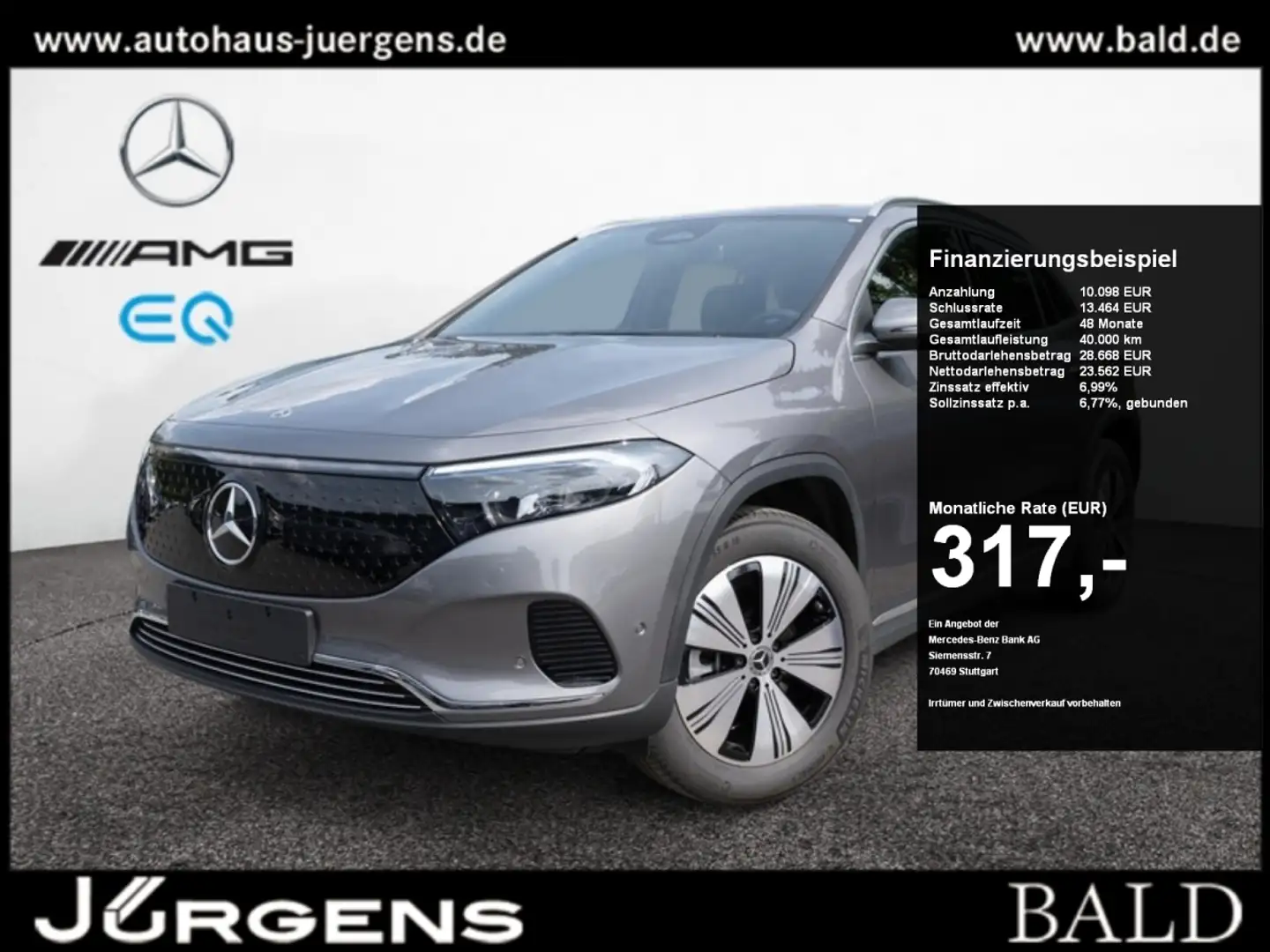 Mercedes-Benz EQA 300 4M Progressive/LED/Kamera/Winter/SHZ/18" Szary - 1