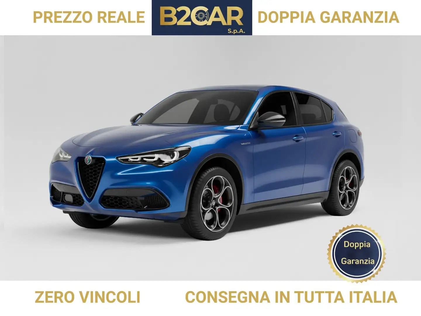 Alfa Romeo Stelvio Stelvio 2.2 Turbodiesel 210 CV AT8 Q4 Veloce Blauw - 1
