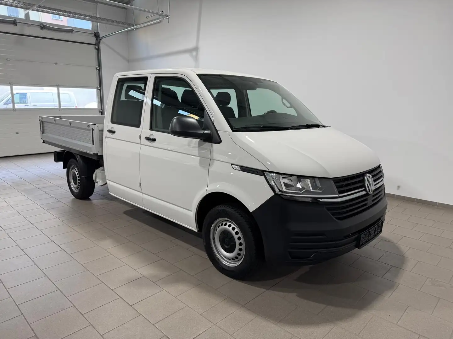 Volkswagen T6.1 Transporter T6.1 Pritsche-Doka (6-Si.),lang,Klima,Radio Weiß - 2
