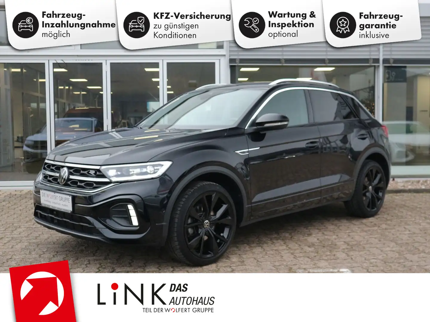 Volkswagen T-Roc 2.0 R-Line TSI DSG 4M AHK DCC RFK Zwart - 1