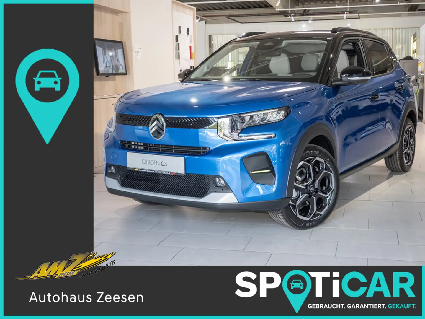 Citroen C3 Hybrid 110 ë-DCS6 Max SHZ NAVI PDC HUD LED Blau - 1
