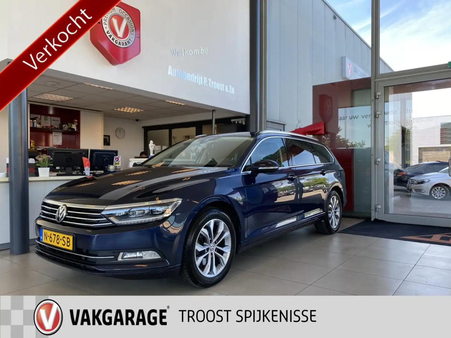 Volkswagen Passat Variant 1.4 TSI ACT Highline,100% Onderhouden,Navigatie,Pa Blauw - 1