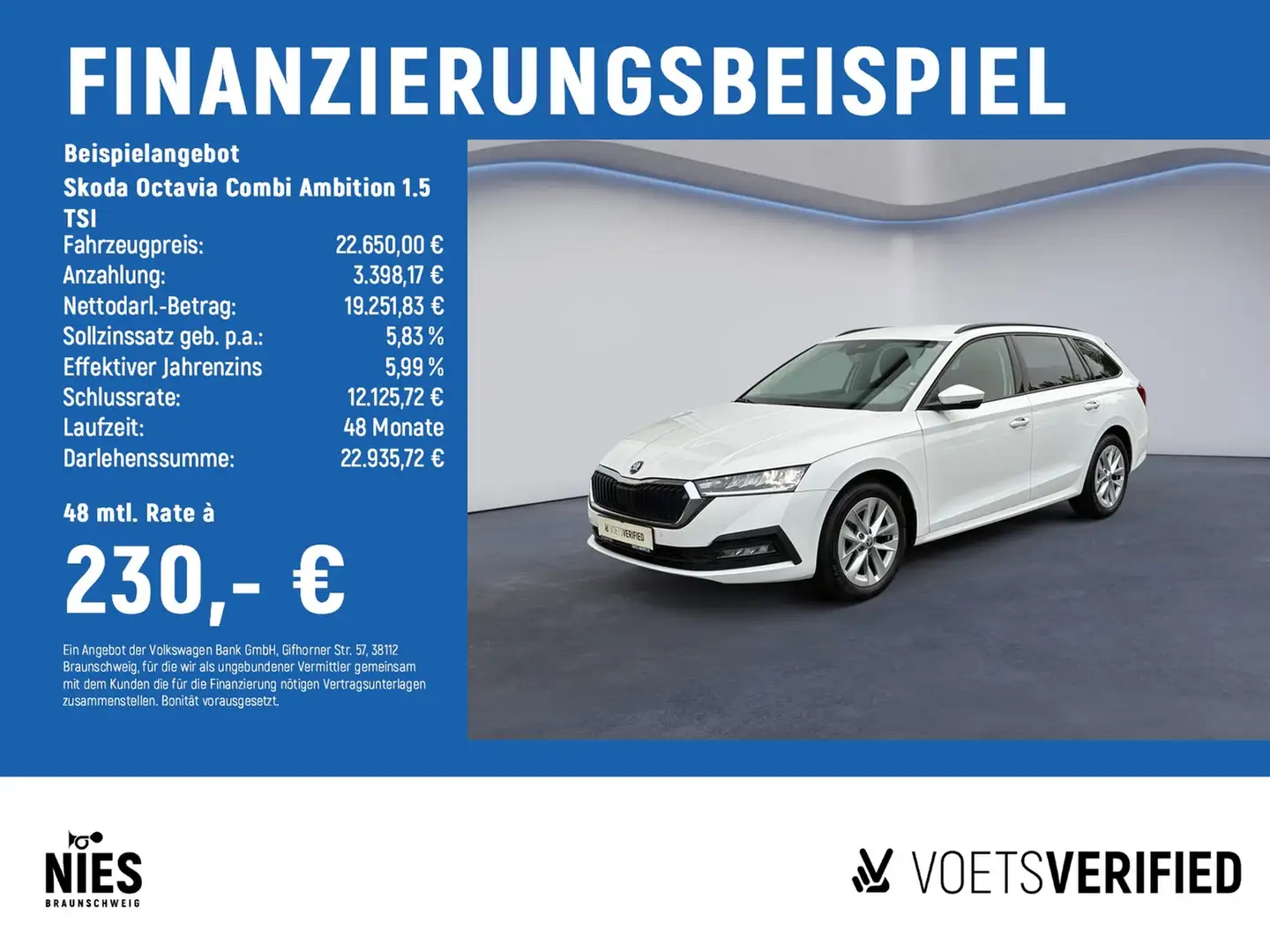 Skoda Octavia Combi Ambition 1.5 TSI AHK+PDC+SHZ Weiß - 2