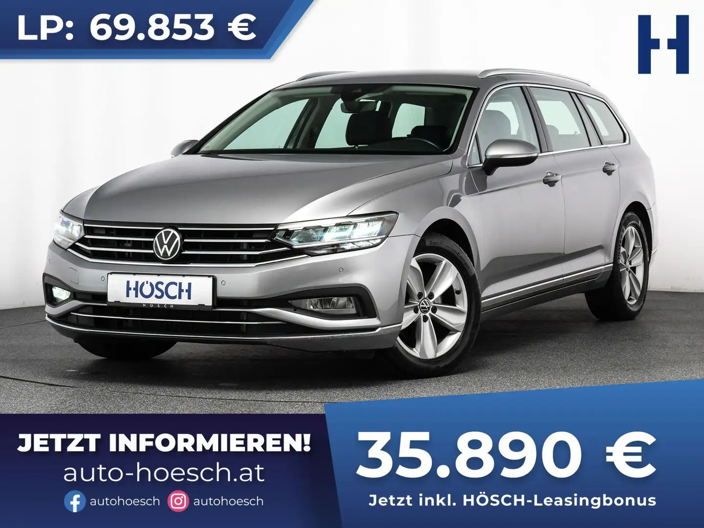 Volkswagen Passat Variant 2.0 TDI 4M Elegance STHZG AHK ACC -49% Argento - 1