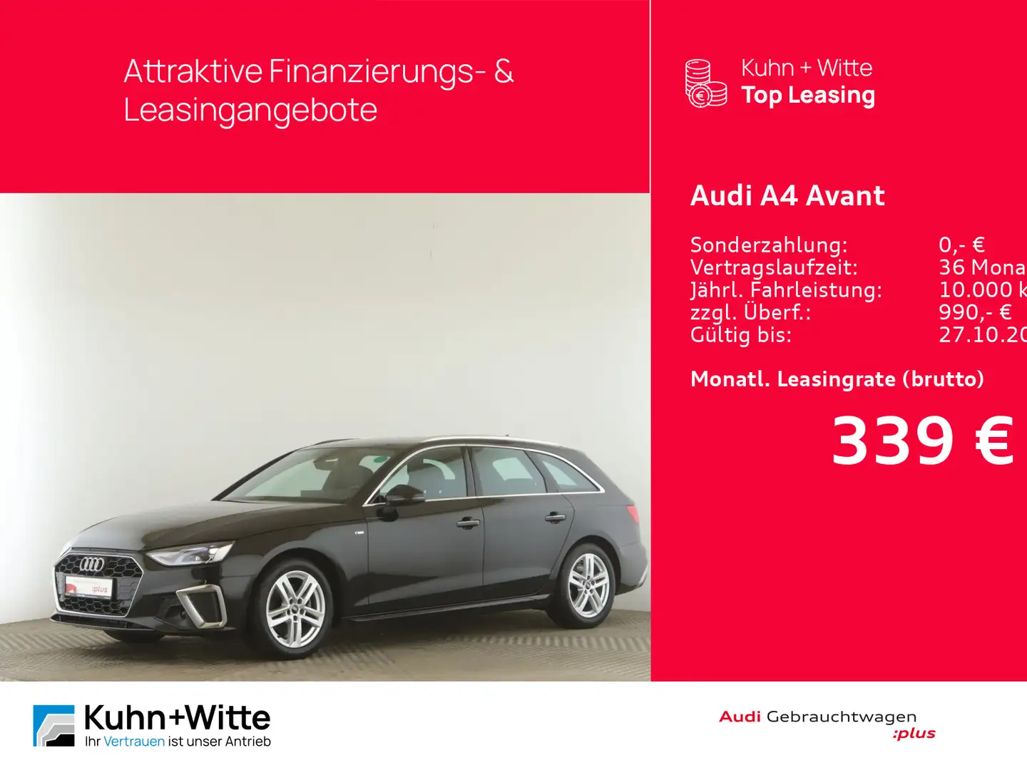 Audi A4 35  TFSI S line *LED*RFK*SHZ*MMI-Plus* Noir - 1