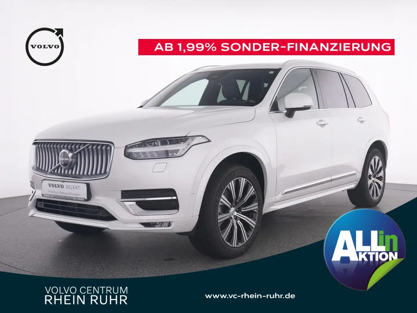 Volvo XC90 B5 AWD Ultimate Bright+360°+AHK+WP+LP+MEMO+ Blanco - 1