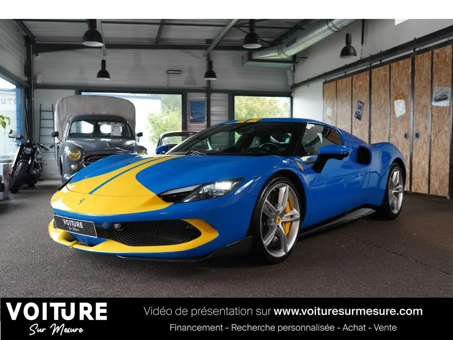 Ferrari 296 GTB Pack Assetto Fiorano - Carbone V6 Hybride 3.0 830ch - Heritage - 3700€/mois Bleu - 1