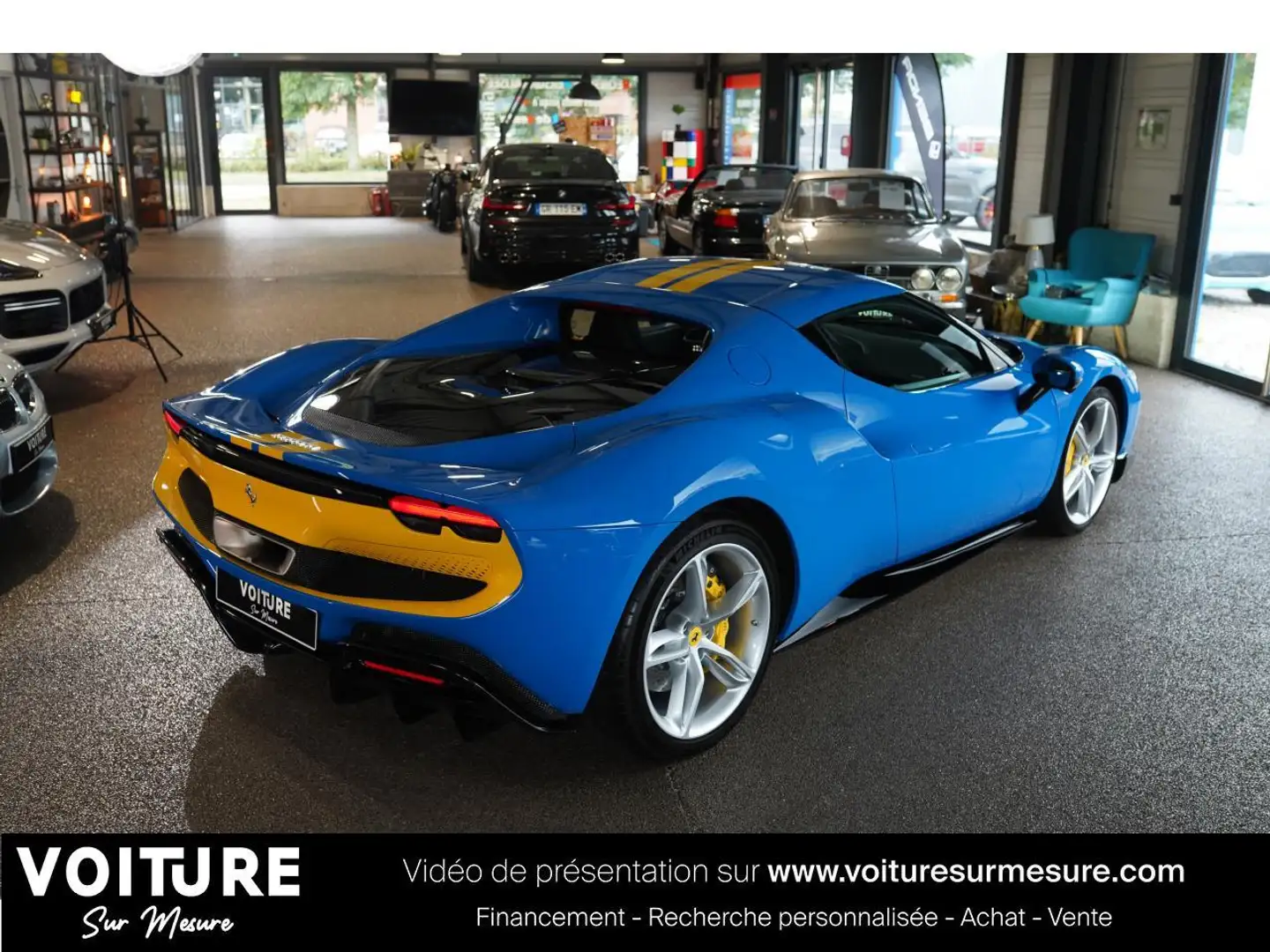 Ferrari 296 GTB Pack Assetto Fiorano - Carbone V6 Hybride 3.0 830ch - Heritage - 3700€/mois Bleu - 2