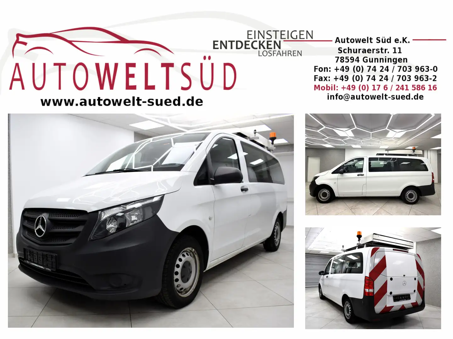Mercedes-Benz Vito Tourer Pro Lang 111 BlueTec 8Sitzer Klima Tempmoma Weiß - 1
