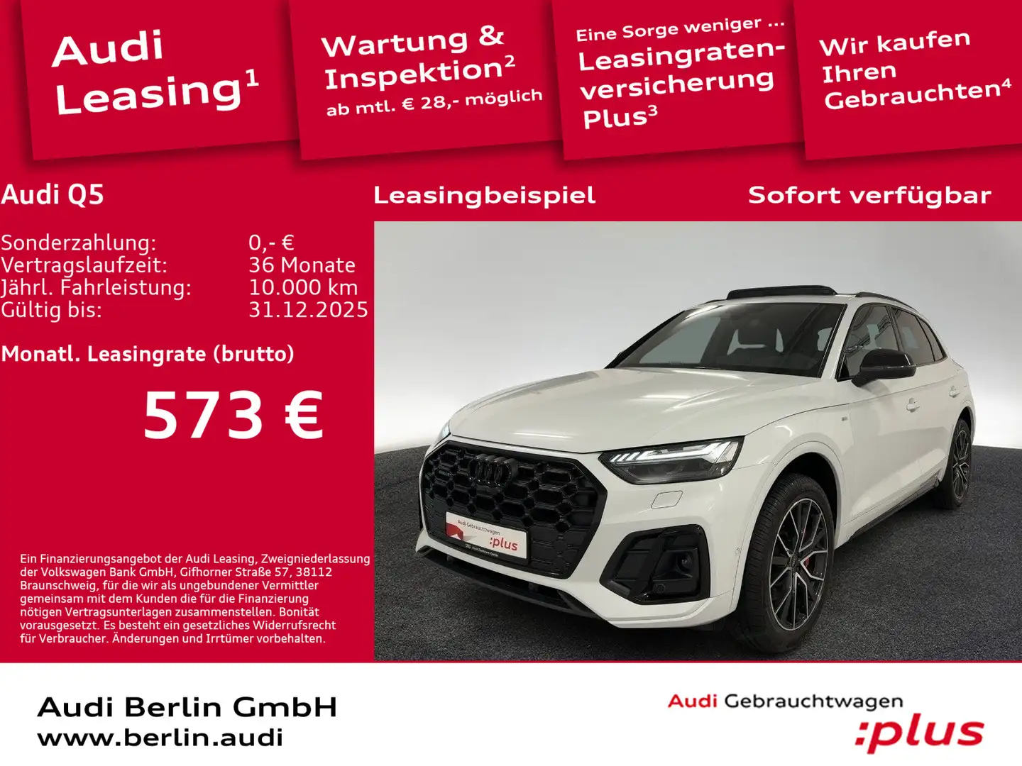 Audi Q5 TFSI e S line 50 qu. S tr. AHK 360°K PANO NAV Weiß - 1