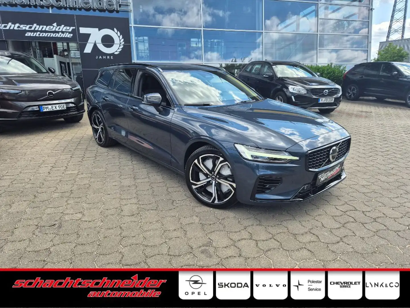 Volvo V60 T6 AWD Plus Dark+Lagom-Pak+Licht-Pak+SOFORT Blau - 1