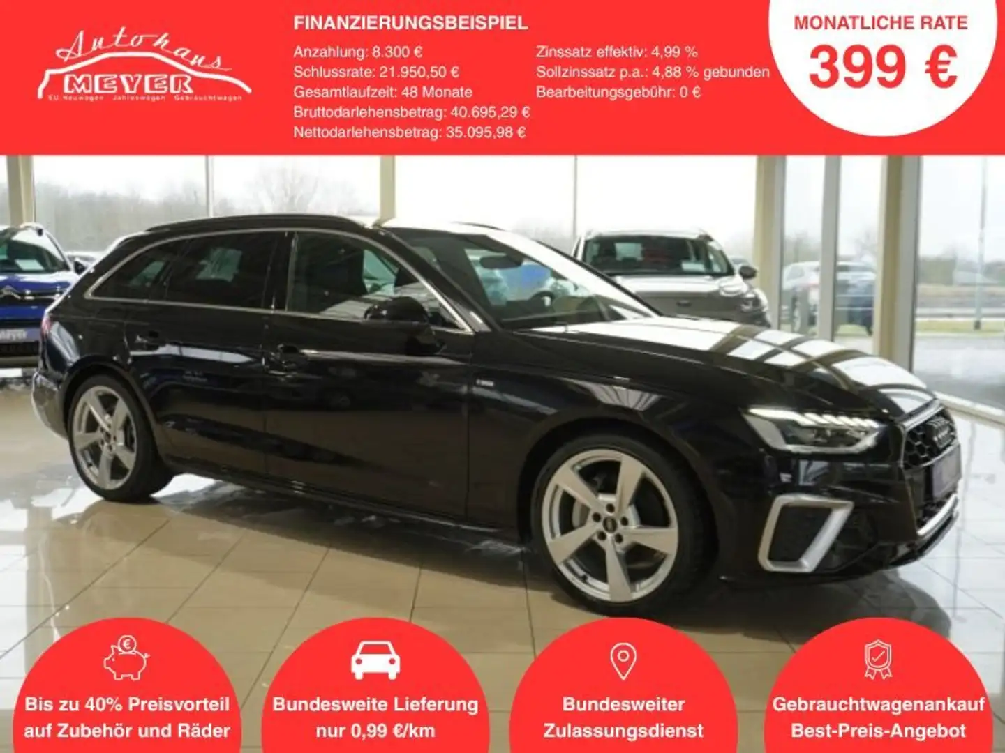 Audi A4 Avant S-Line 40TFSI Navi/Kamera/el.Klappe Černá - 1