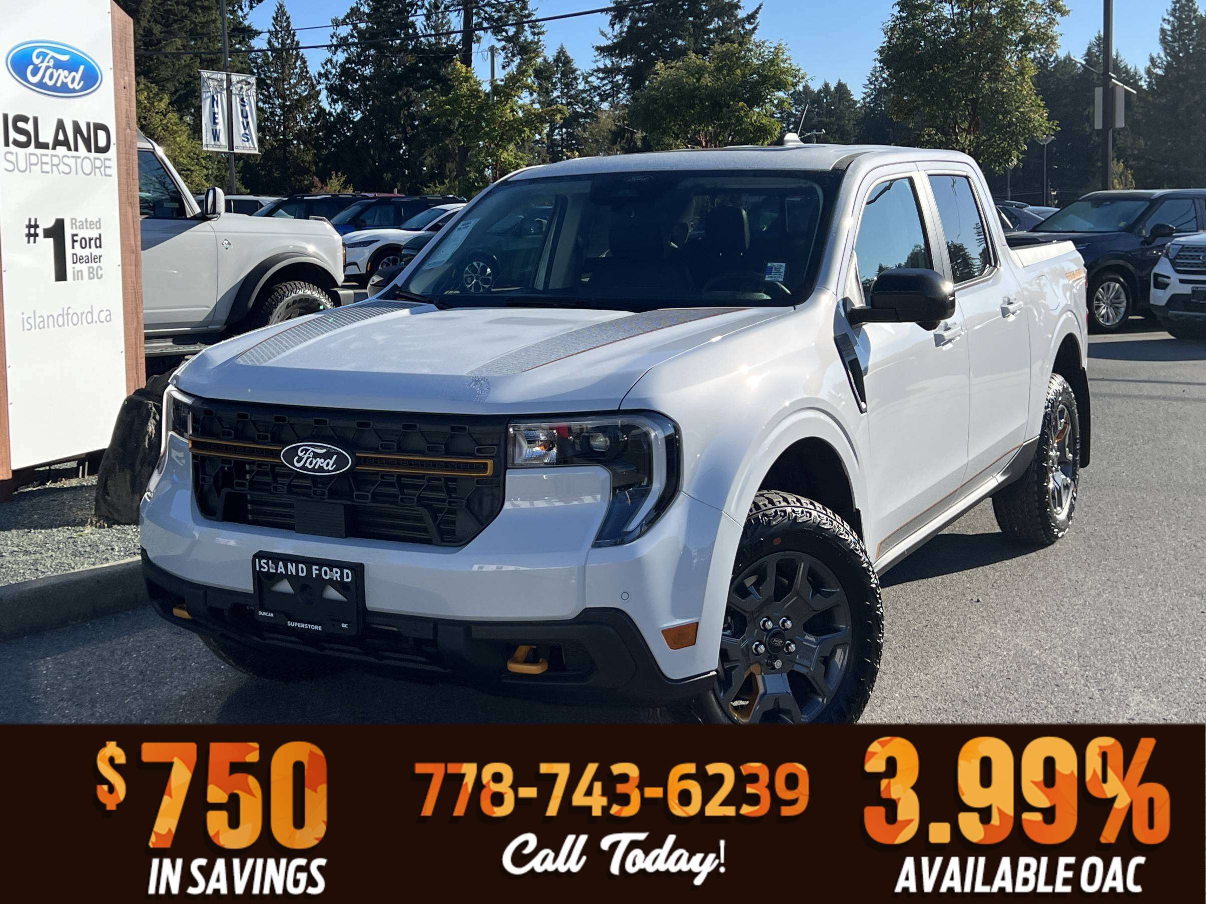 White 2026 Ford Maverick Pickup Truck All-Wheel Drive 8-Speed Automatic