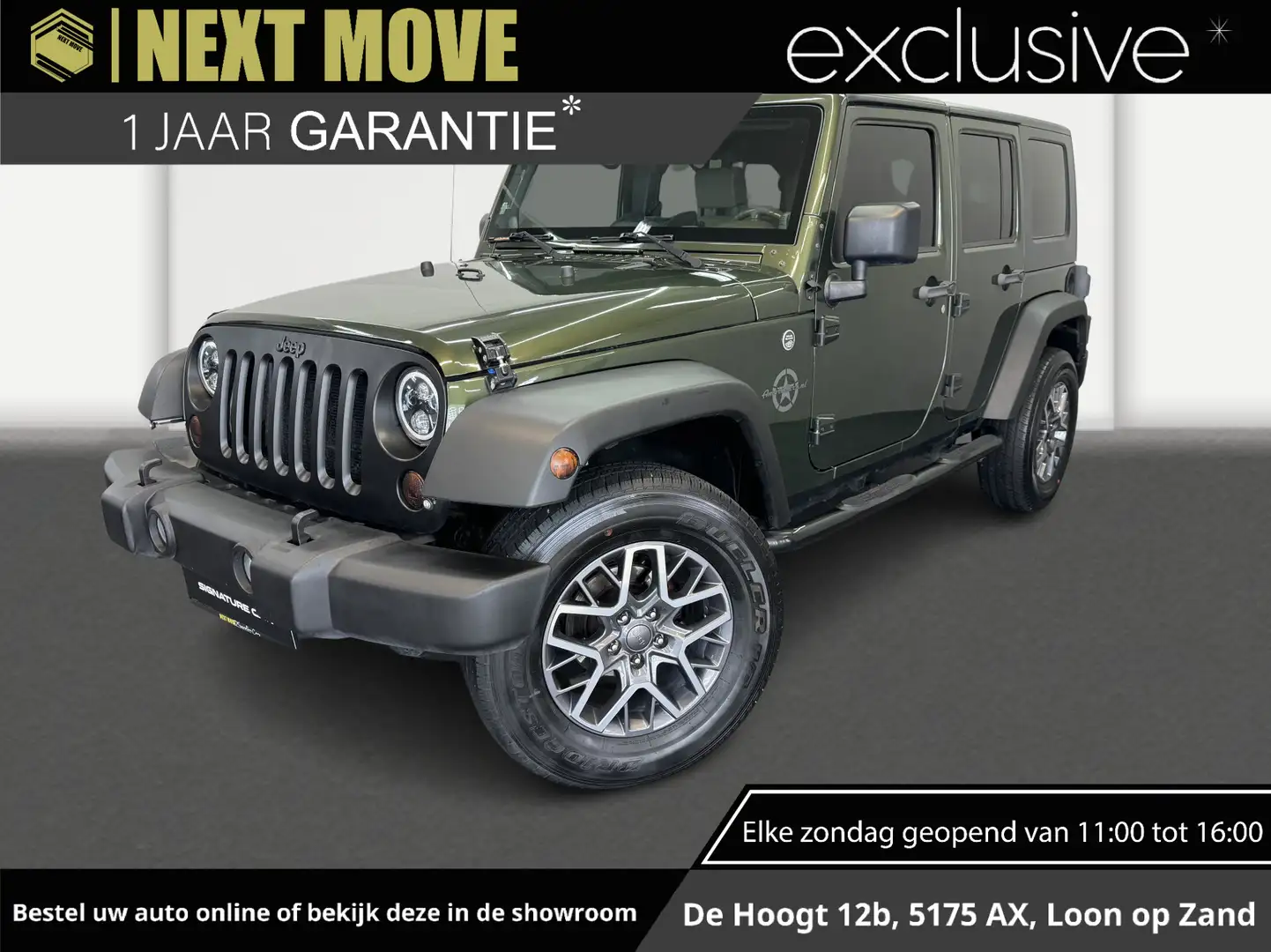 Jeep Wrangler Unlimited 3.8 High Sport✅Airco✅Cruise Control✅Acht Groen - 1