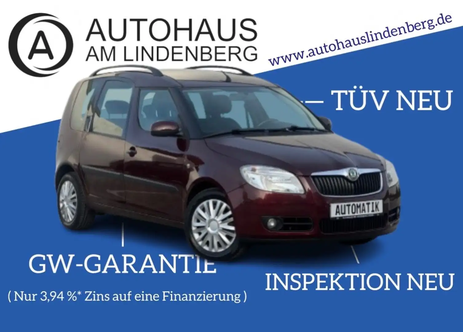 Skoda Roomster 1.6 Style Plus Edition*AUTOMATIK*SHZ*PD Czerwony - 1