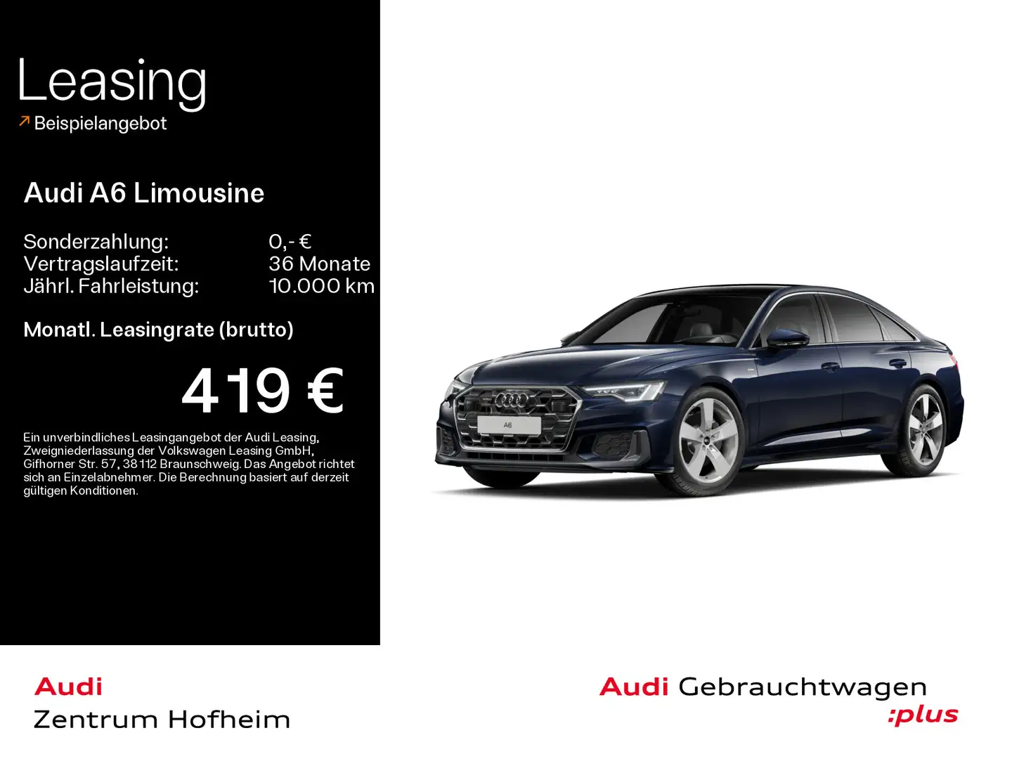Audi A6 50 TDI qu S line tip*HUD*Pano*Matri Blau - 1