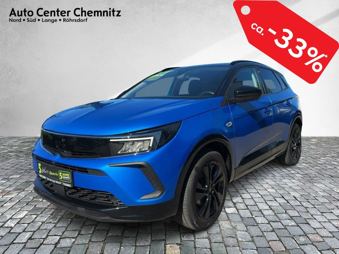 Opel Grandland 1.2 GS Line LED/Navi/SHZ+LHZ/Kamera Blau - 2