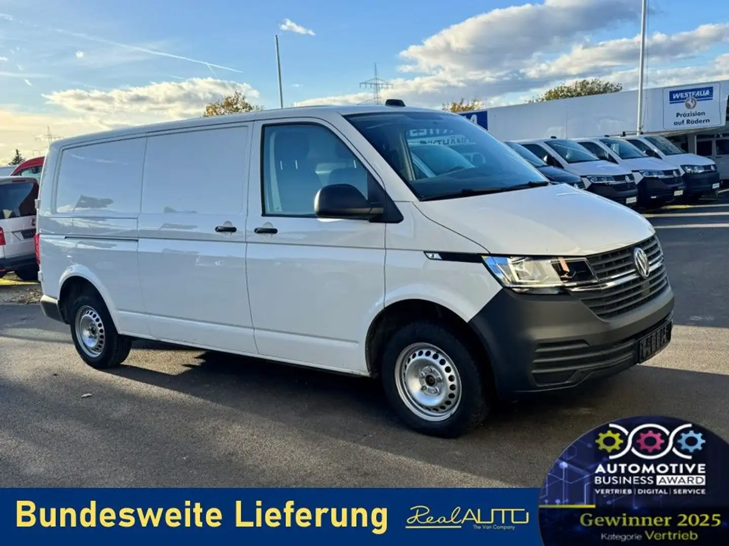 Volkswagen T6 Transporter 6.1 Kasten TDI LR Flügeltür*PDC Білий - 1