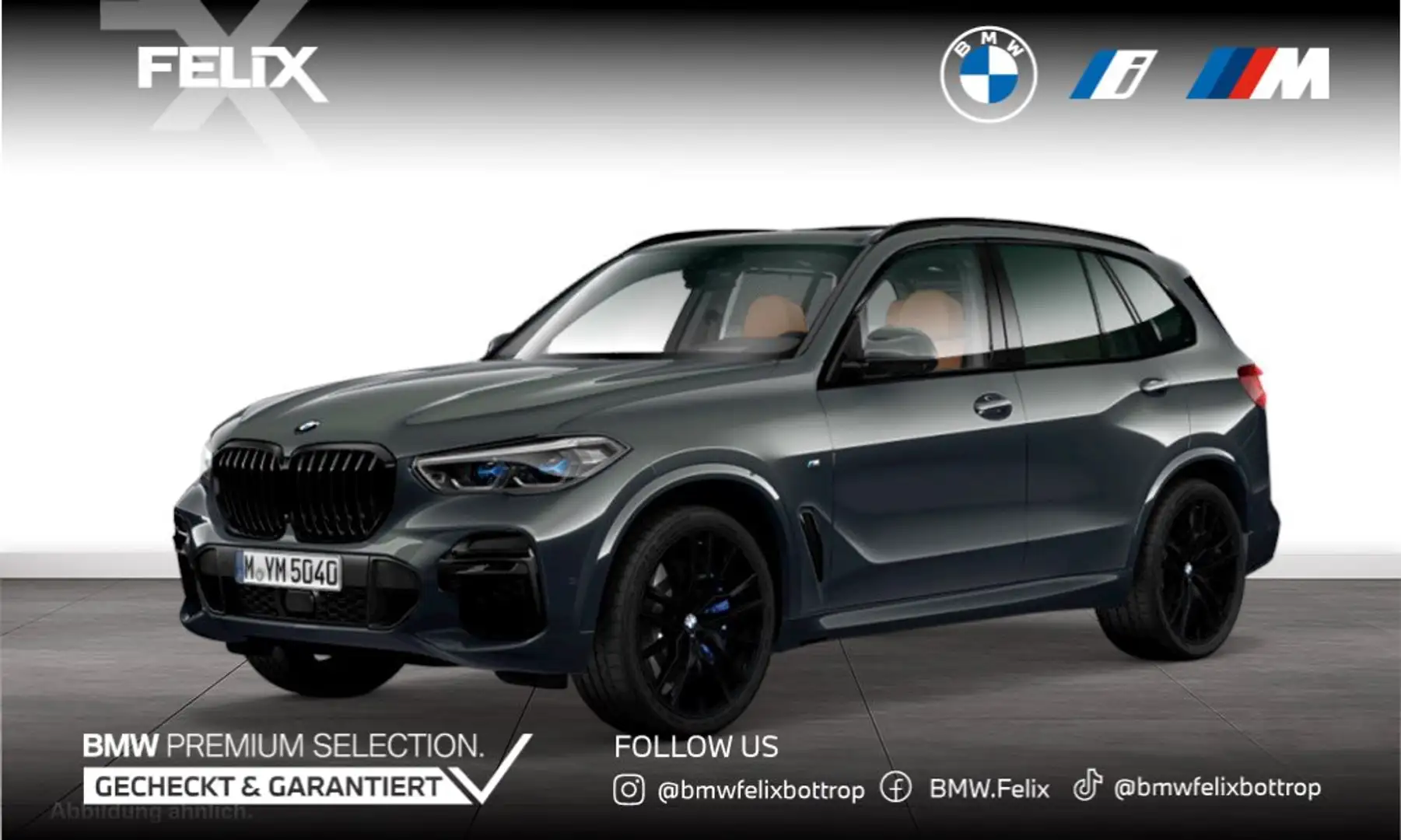 BMW X5 xDrive40d 22"ALU+M SPORTPAKET+AHK+SKY LOUNGE+INEGR Grau - 1
