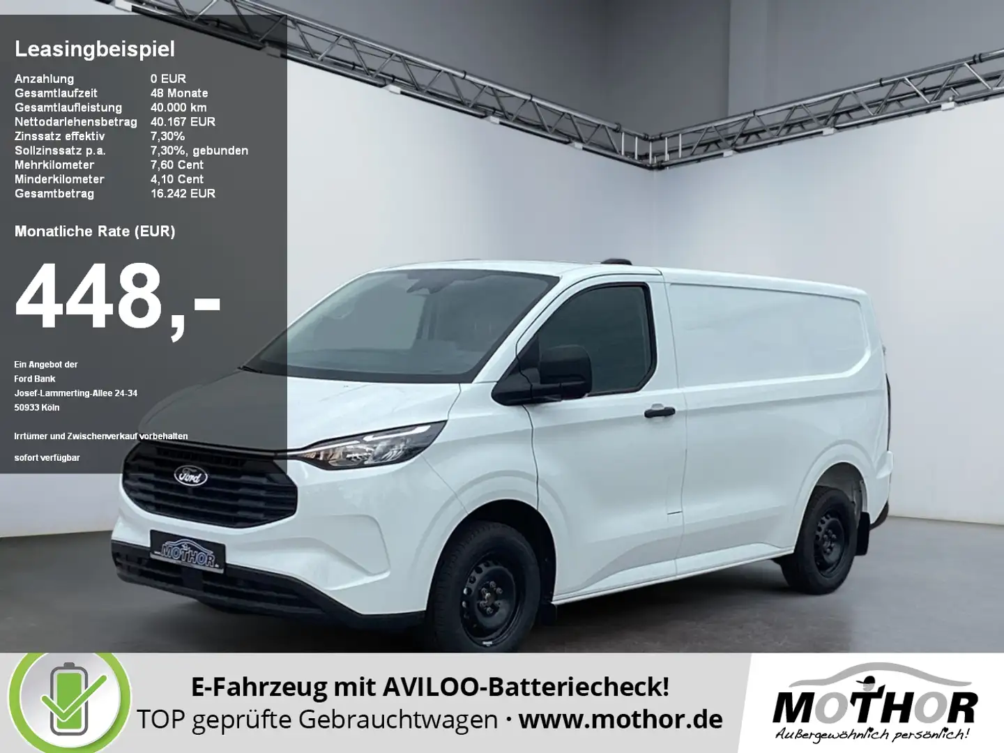 Ford Transit Custom 2.5 PHEV Automatik ACC PDC DAB Weiß - 1