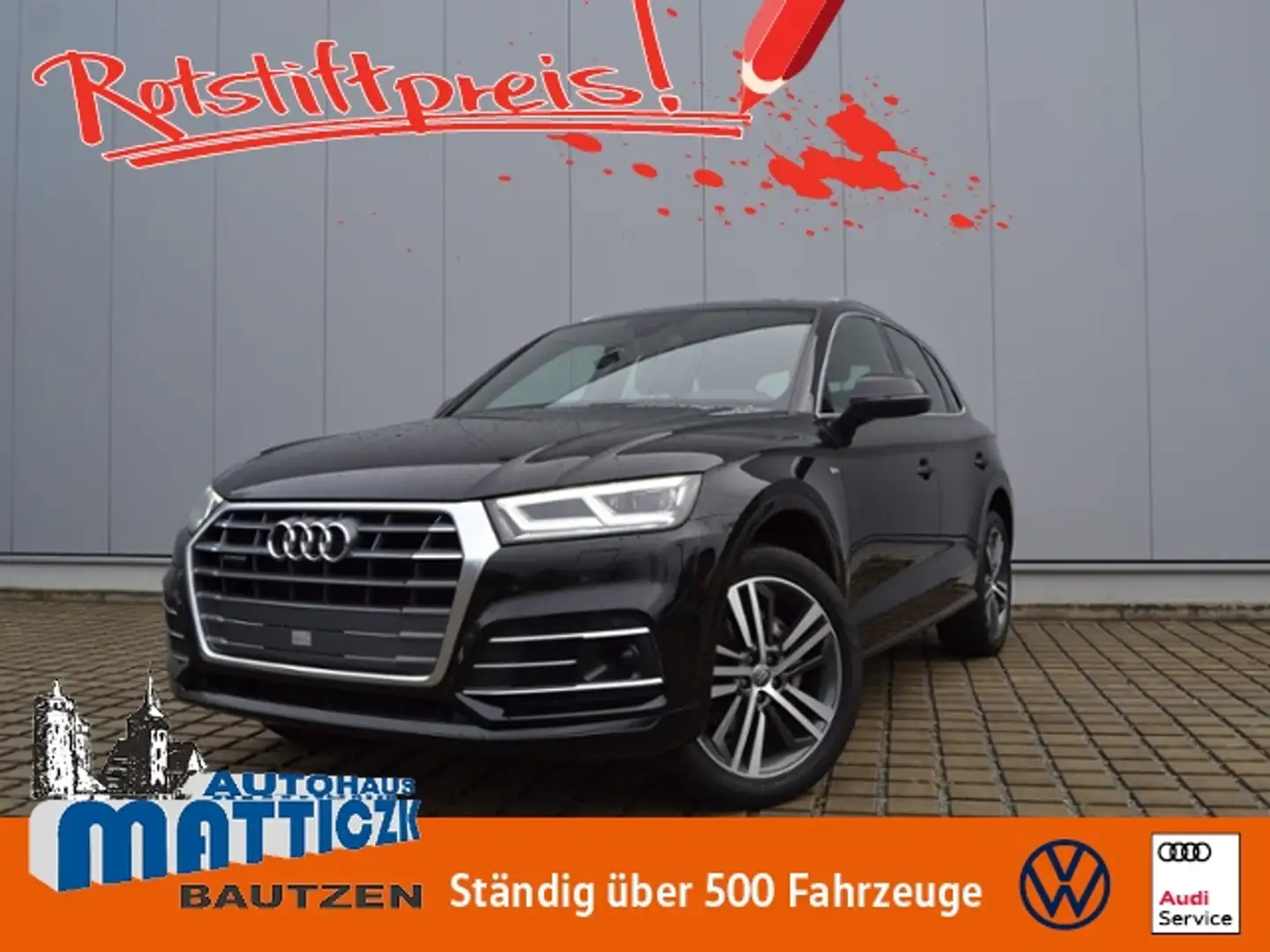 Audi Q5 Sport 40 TDI qu. S-tr. S-line AHK/MATRIX/NAVI+RFK Schwarz - 1