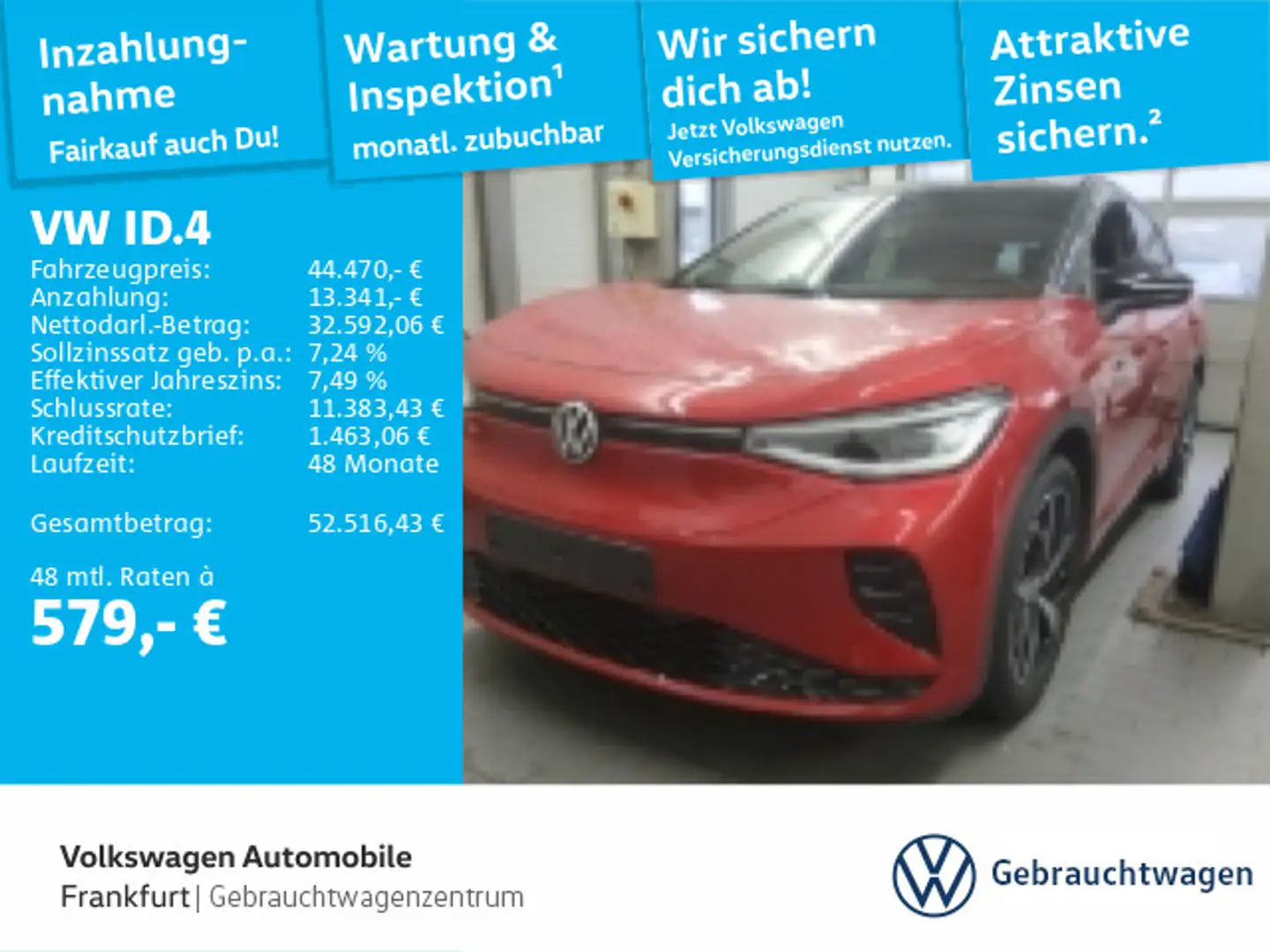 Volkswagen ID.4 GTX 4-Motion Navi IQ.Light DCC DAB+ FrontAs Rot - 1