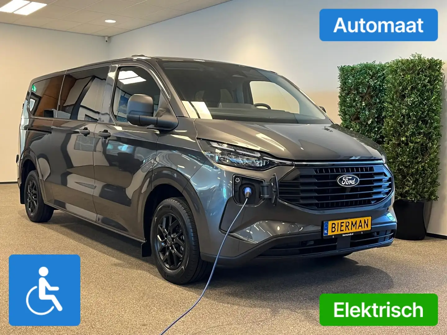 Ford Tourneo Custom L2H1 Rolstoelbus HYBRIDE - Rolstoel voorin Grijs - 1