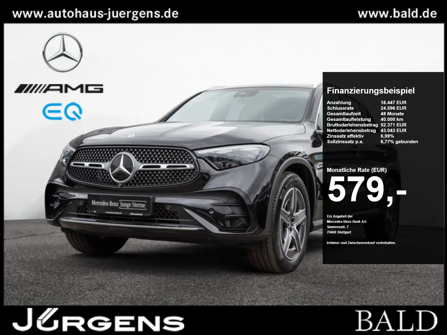 Mercedes-Benz GLC 450 d 4M AMG-Sport/Technik/Pano/Burm/AHK/360 Schwarz - 1
