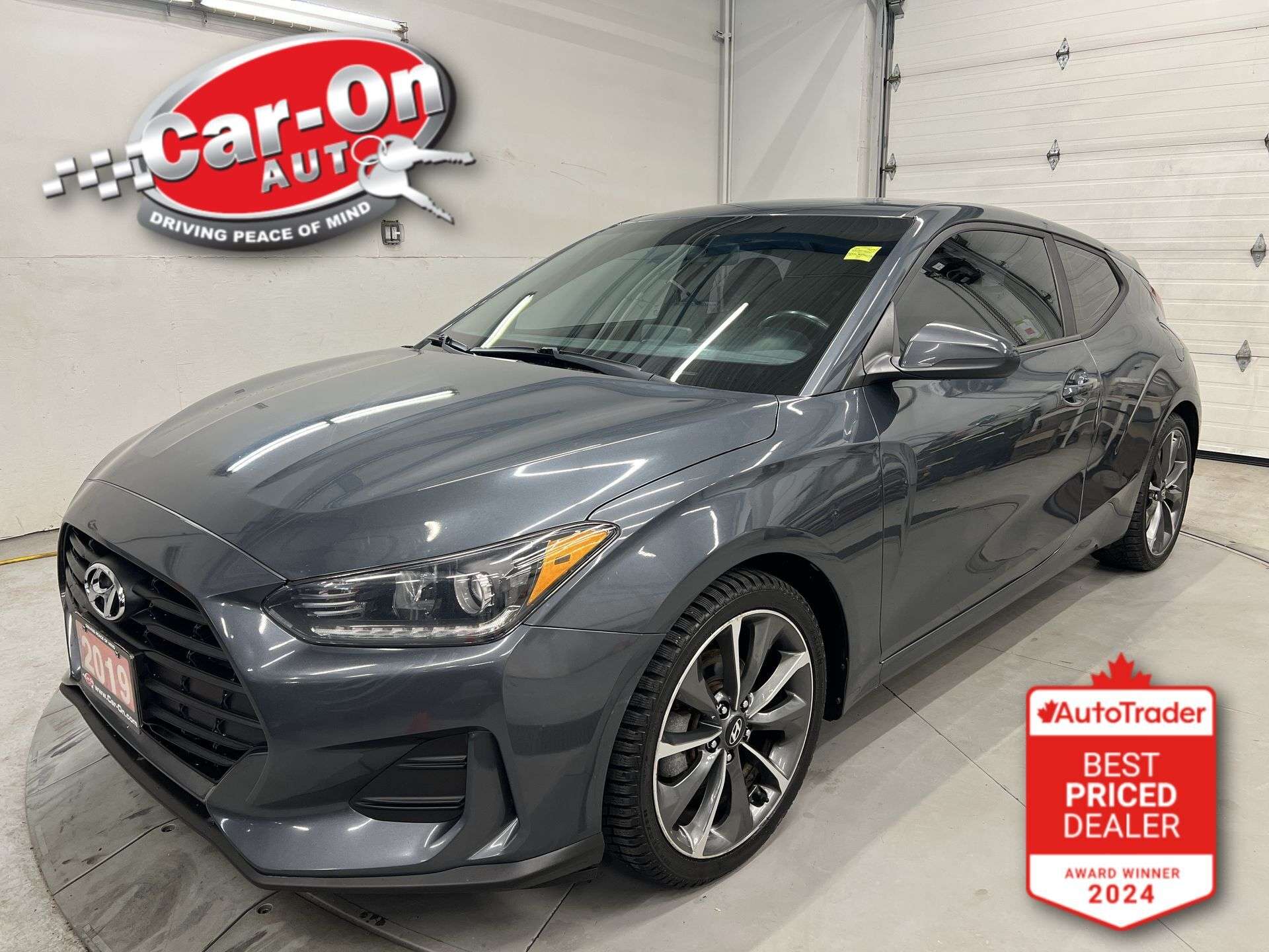 Gray 2019 Hyundai Veloster Coupe Front-Wheel Drive Automatic