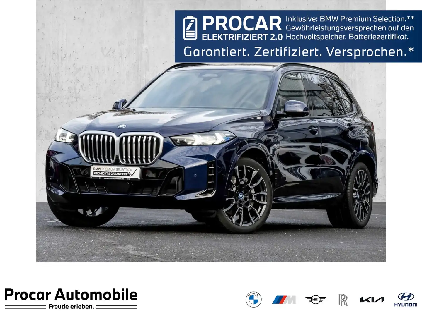BMW X5 xDrive50e M SPORT+AHK+H/K+PANO+HuD+DA PROF Blau - 1