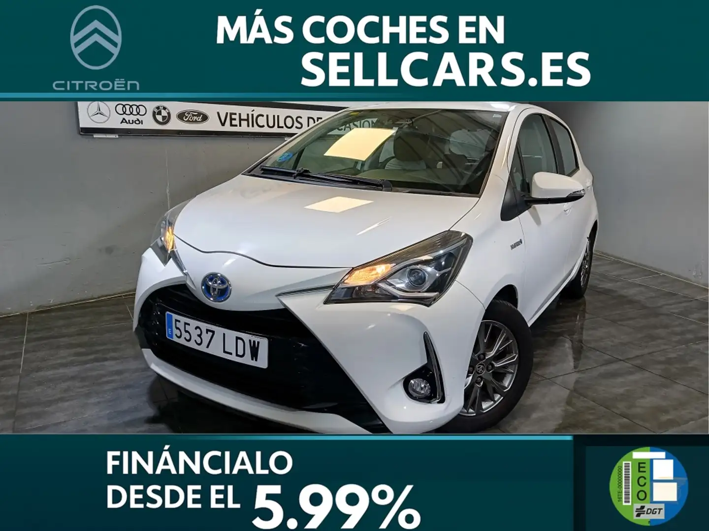 Toyota Yaris 100H 1.5 Active Blanco - 2