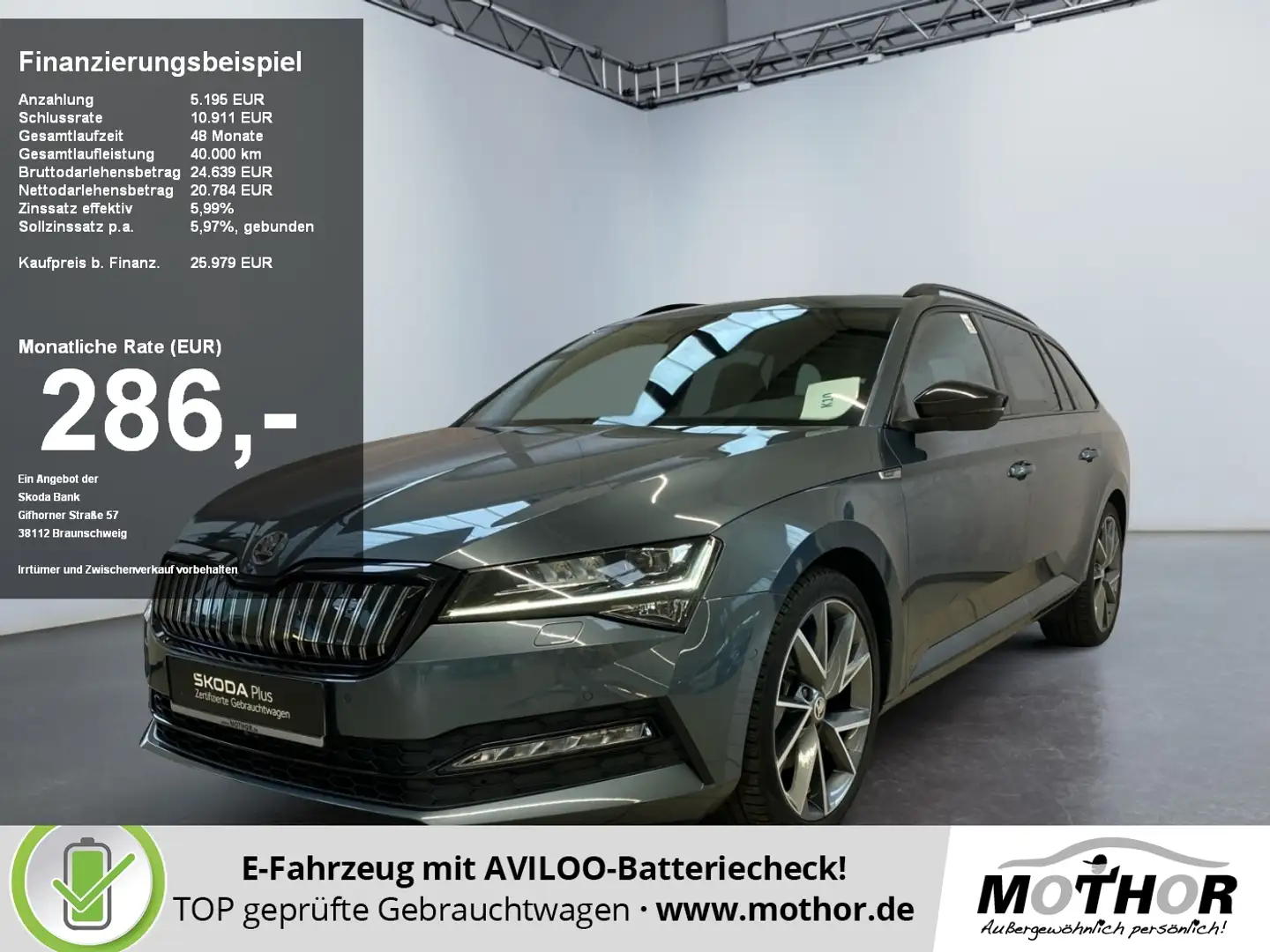 Skoda Superb Combi Sportline iV 1.4TSI Heckklappe elektr Gris - 1