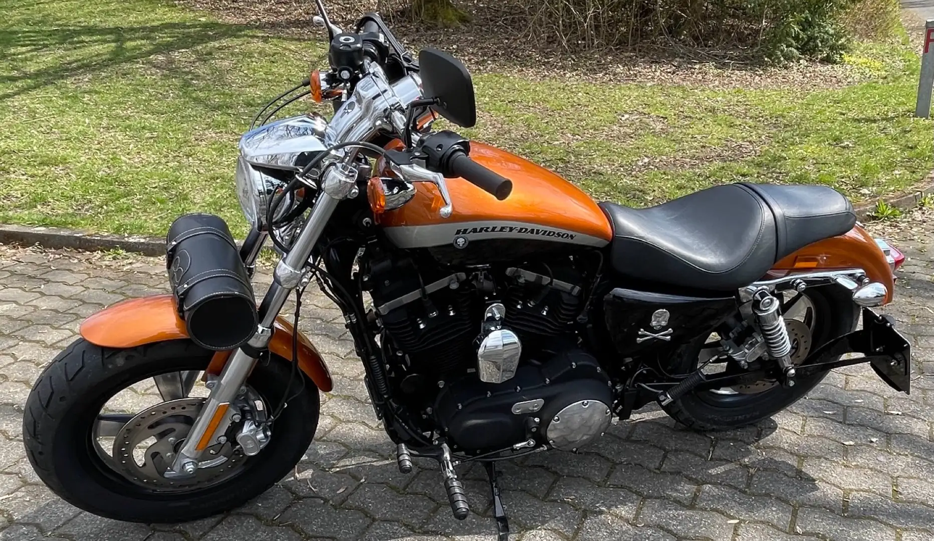 Harley-Davidson XL 1200 Sportster XL 1200 custom ,ABS, Arancione - 2