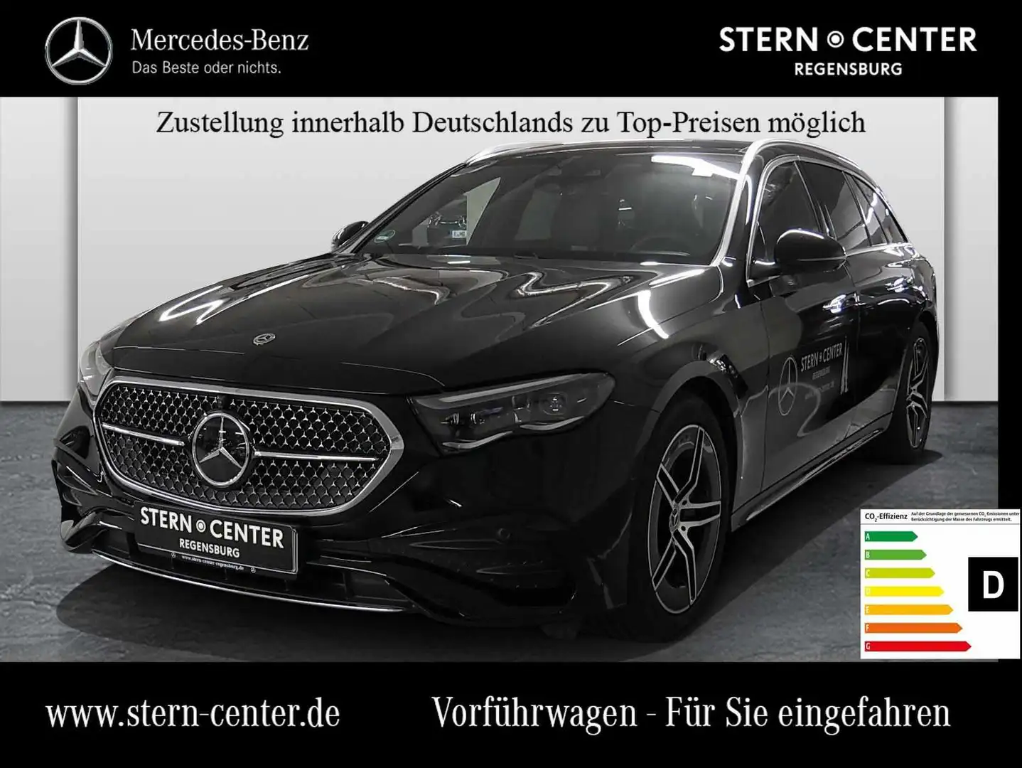 Mercedes-Benz E 200 d T+AMG+DIST+DIGITAL LIGHT+PANO+AHK+360°++ Schwarz - 1