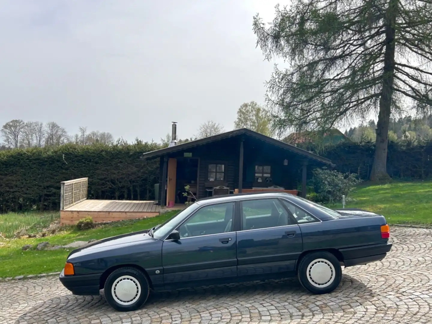 Audi 100 2,2 5Zyl 136PS,5Gang,Klima,Rostfrei,2Hand!! Niebieski - 1