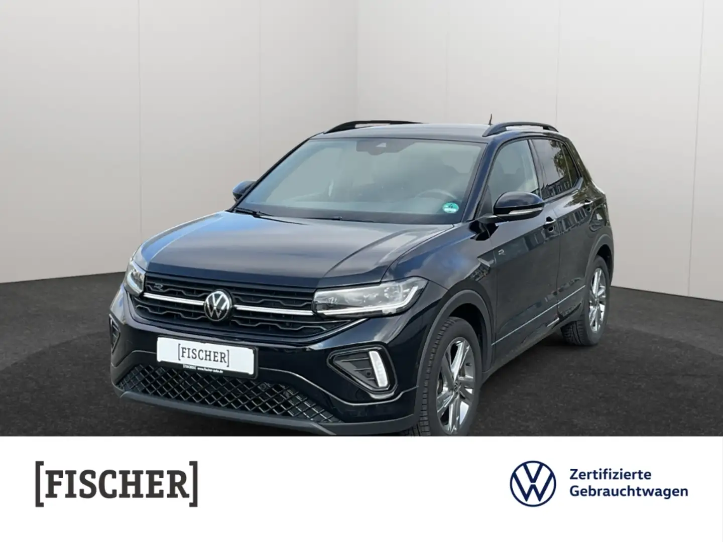 Volkswagen T-Cross 1.5TSI DSG R-Line Matrix AHK Navi ACC Carplay Schwarz - 1