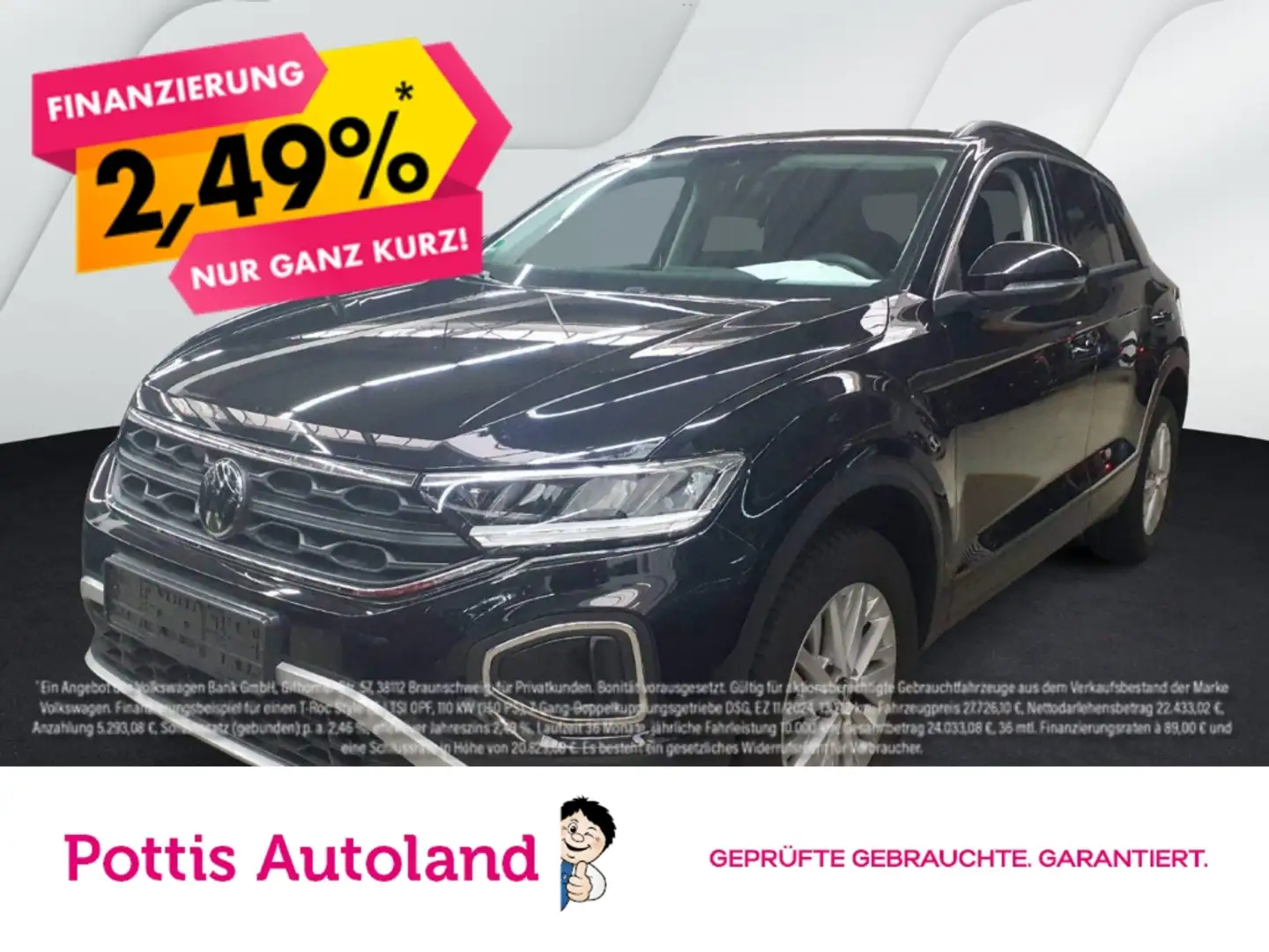 Volkswagen T-Roc 1.0 TSI LIFE NAVI PDC LED SITZHZG Schwarz - 1