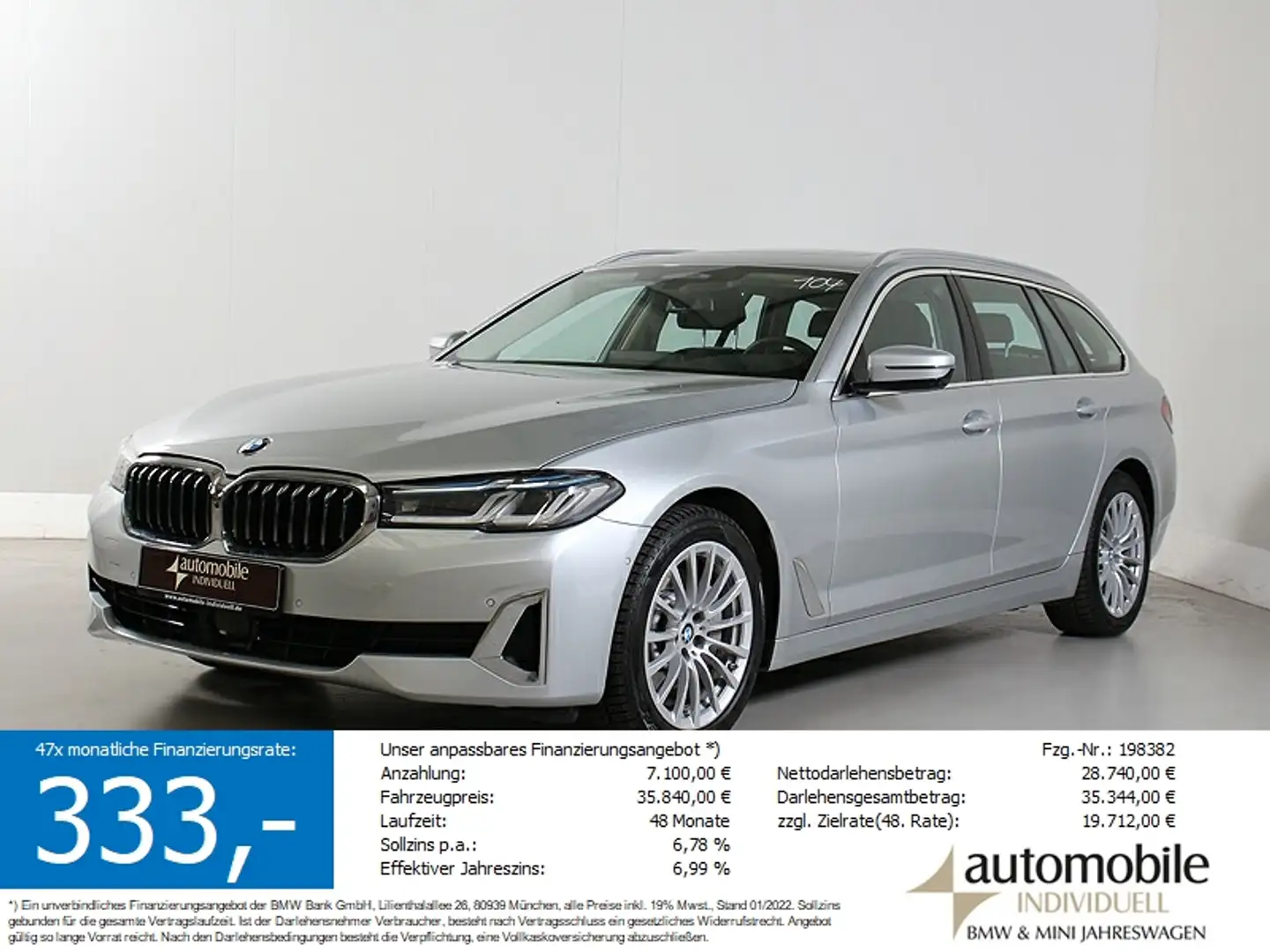 BMW 530 i AT Luxury Line ACC HuD LiveCockpit Laser Silber - 1