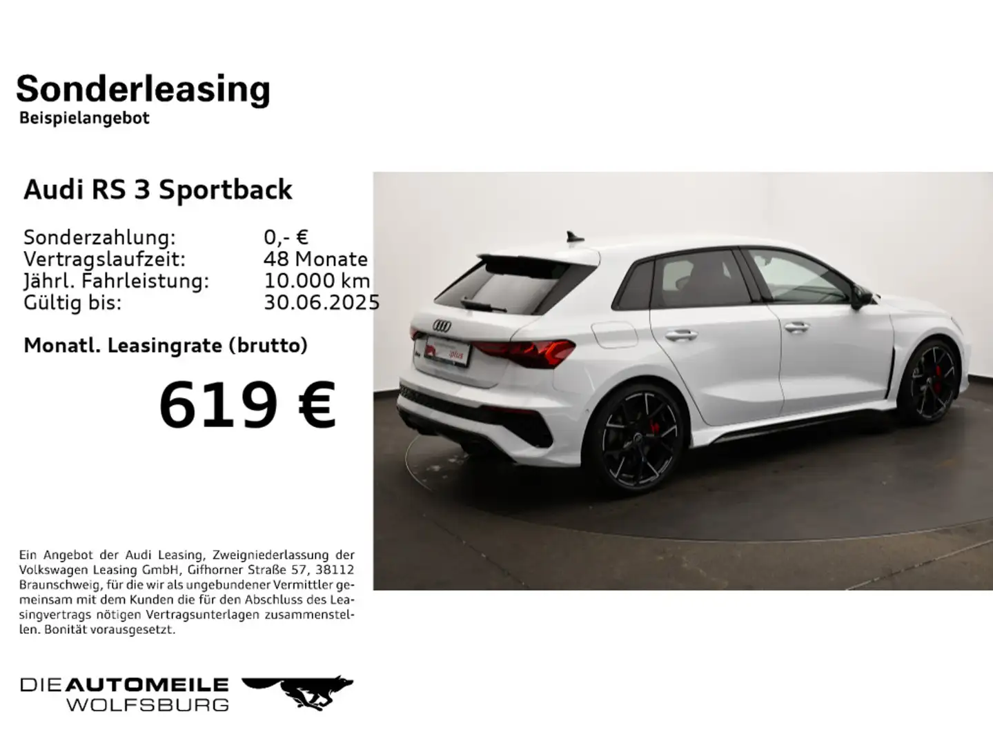 Audi RS3 2.5 TFSI quattro S tronic Leder/O Білий - 2
