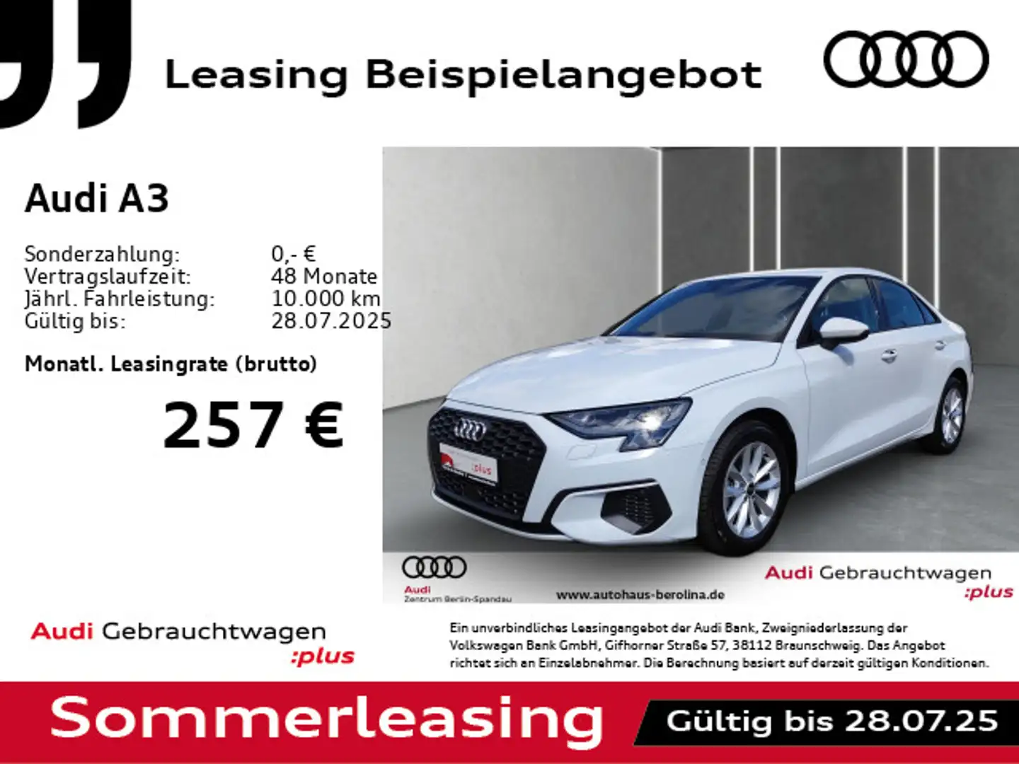 Audi A3 A3 Lim. 30 TFSI S tronic *ACC*NAV+*Virt.C*SHZ* Blanc - 1