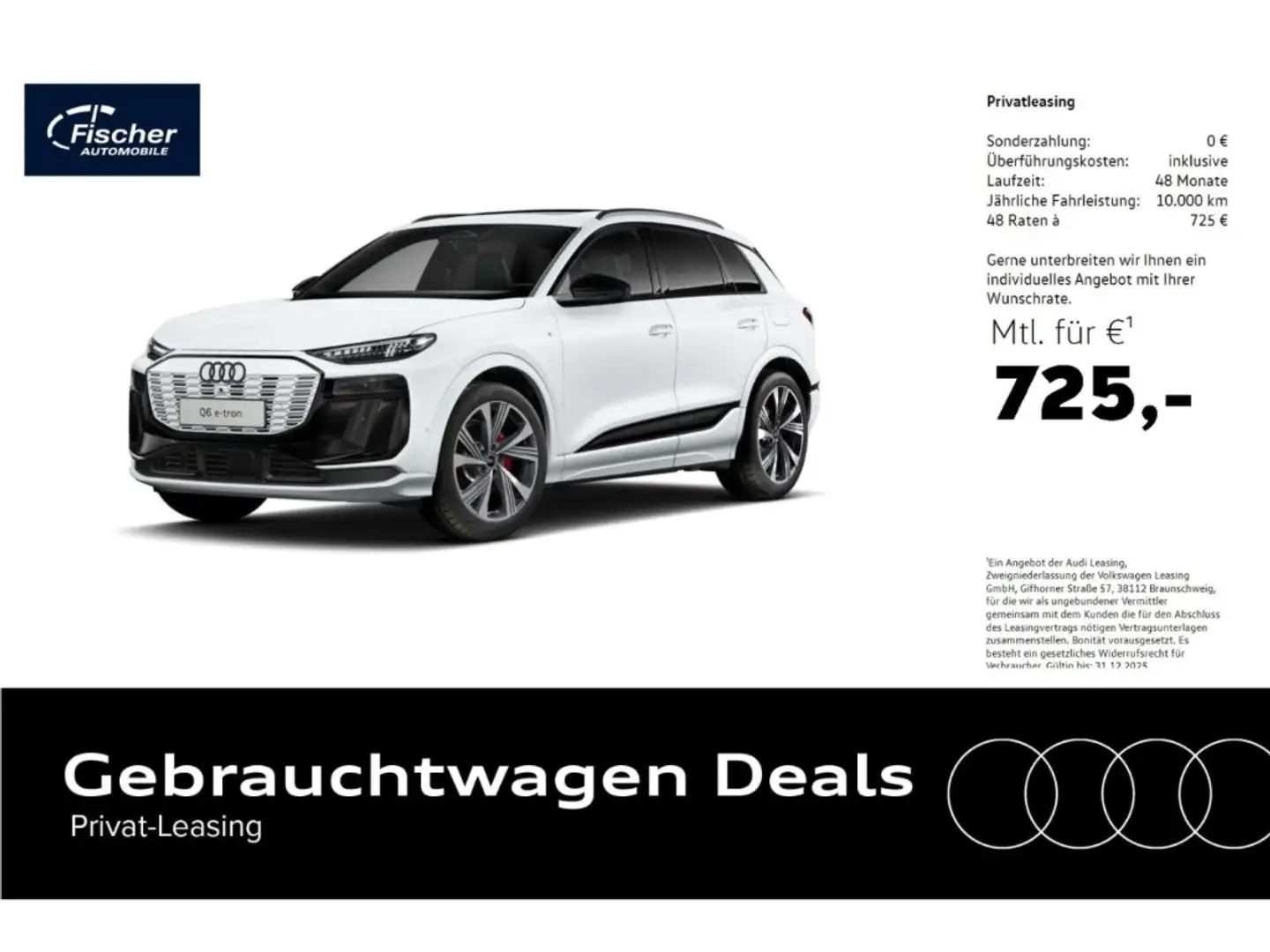 Audi Q6 e-tron performance S line AHK/P-Dach/21''/Disp Weiß - 1