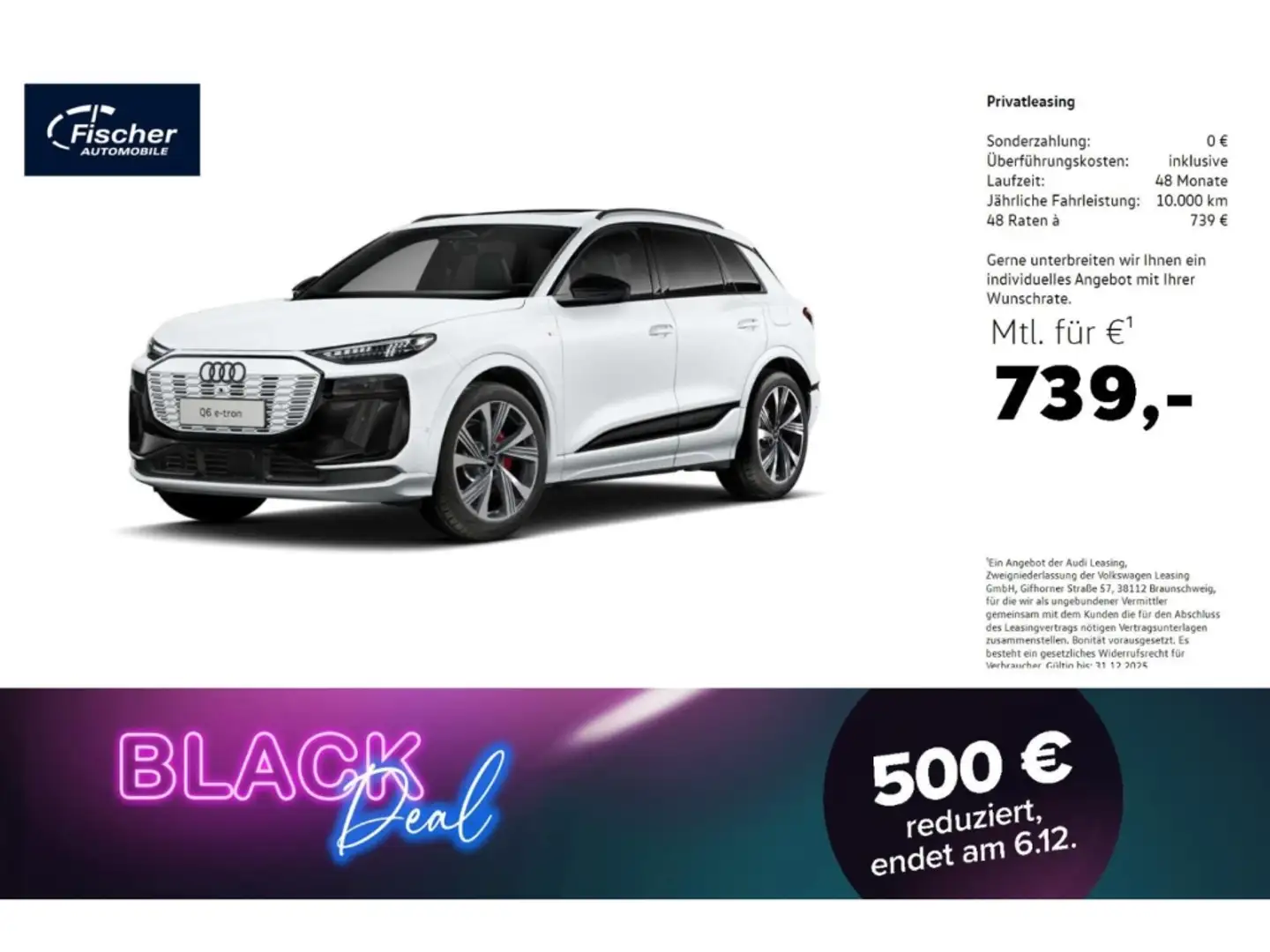 Audi Q6 e-tron performance S line Weiß - 1