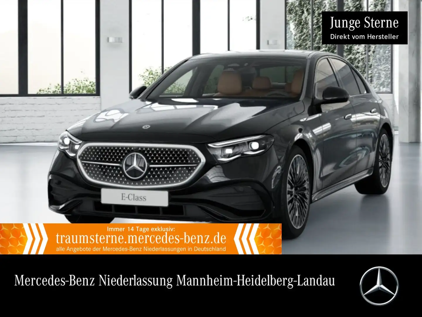 Mercedes-Benz E 200 AMG 360° Pano Burmester Distr. Sitzklima PTS Schwarz - 1
