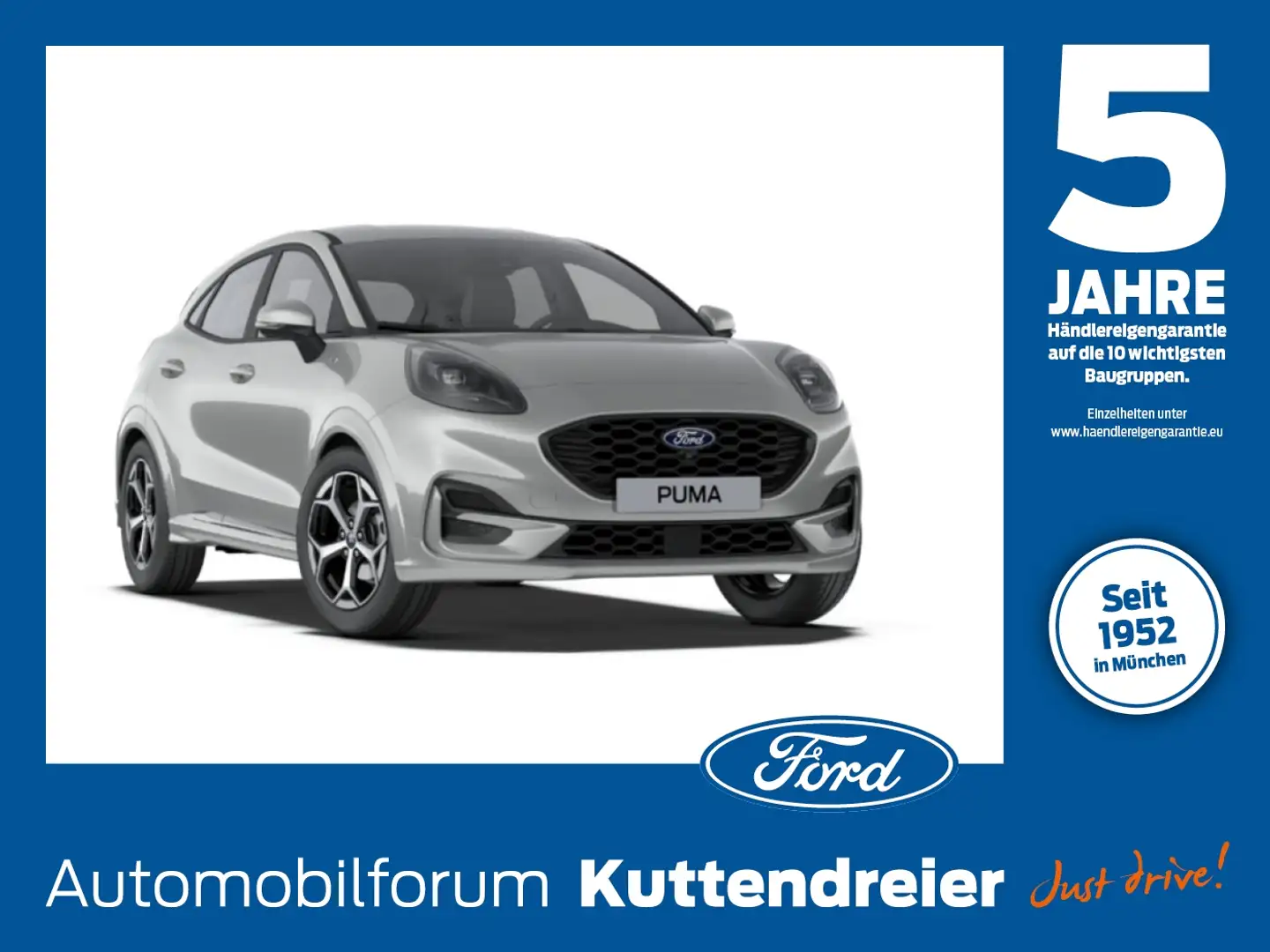 Ford Puma ST-Line 1.0 NAV*IACC*360°*BLIS*SHZ*LED*LHZ Silber - 1