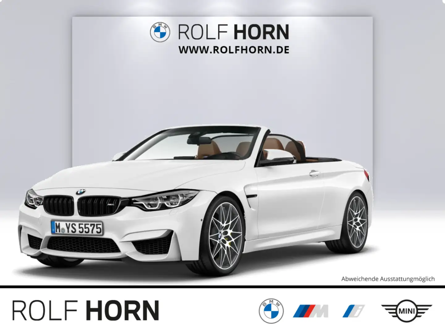 BMW M4 Cabrio Competition Paket HUD h/K RKamera Navi Weiß - 1
