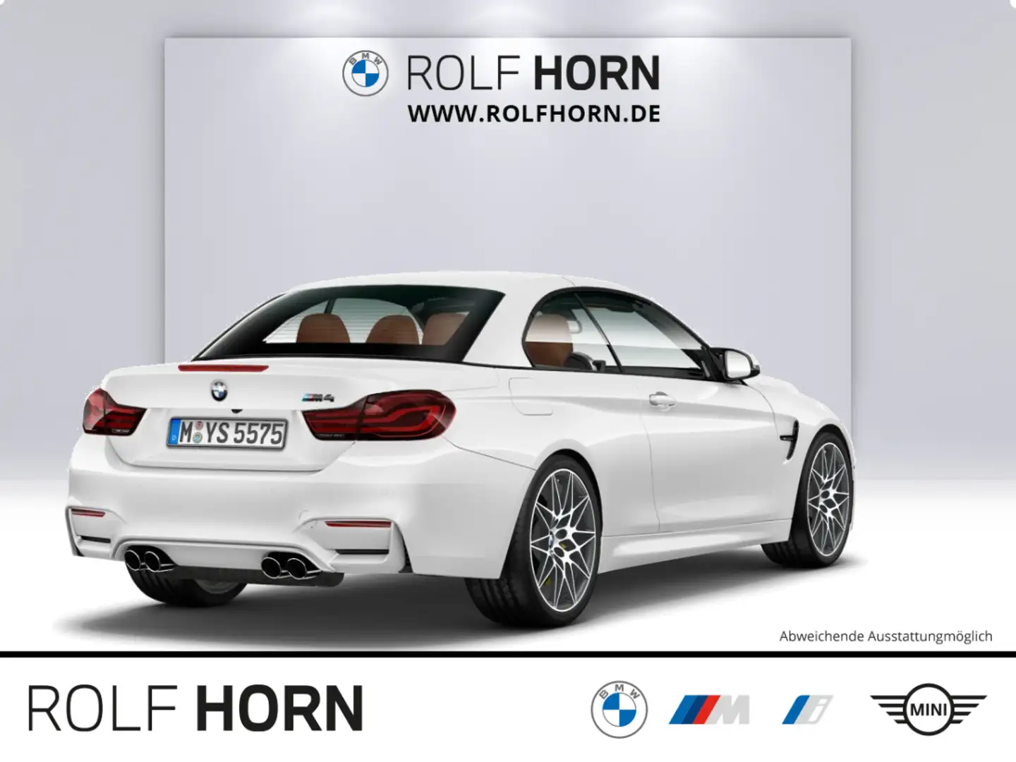 BMW M4 Cabrio Competition Paket HUD h/K RKamera Navi Weiß - 2