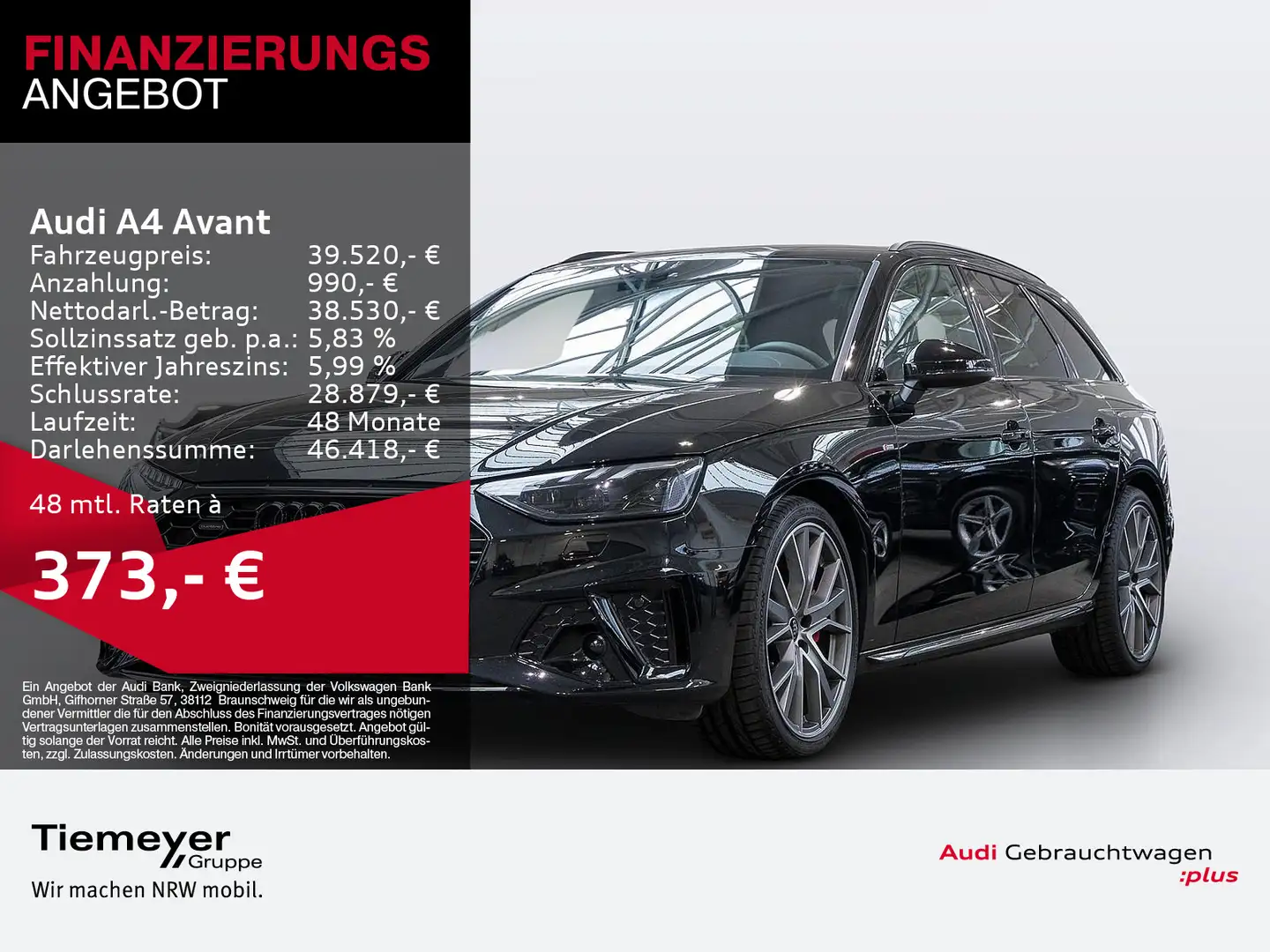 Audi A4 40 TFSI Q 2x S LINE MATRIX KAMERA VIRTU Zwart - 1